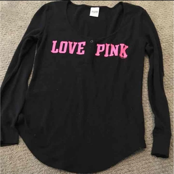 PINK Victoria's Secret Tops - PINK thermal long sleeve button down